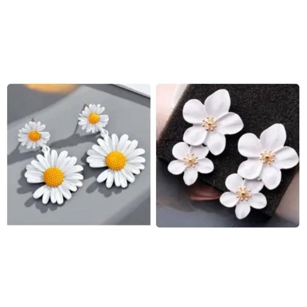 Sunflower Dangle Flower Earrings Jewelry Coquette Floral Boho Soft Girl Summer